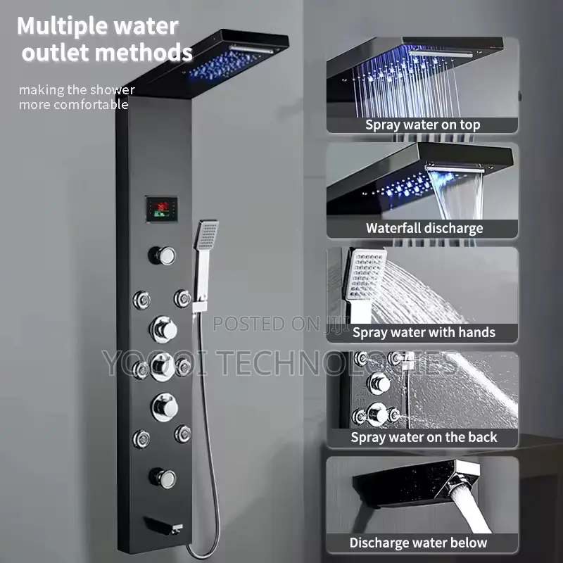 Spa Massage Digital Display Screen Shower Mixer Set