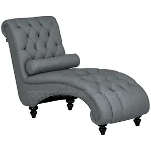 Homcom Button Tufted Chaise Lounge Chair Indoor Upholstered Lounge