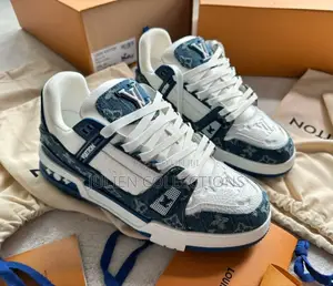 Original Louis Vuitton Lv Jeans Blue and White