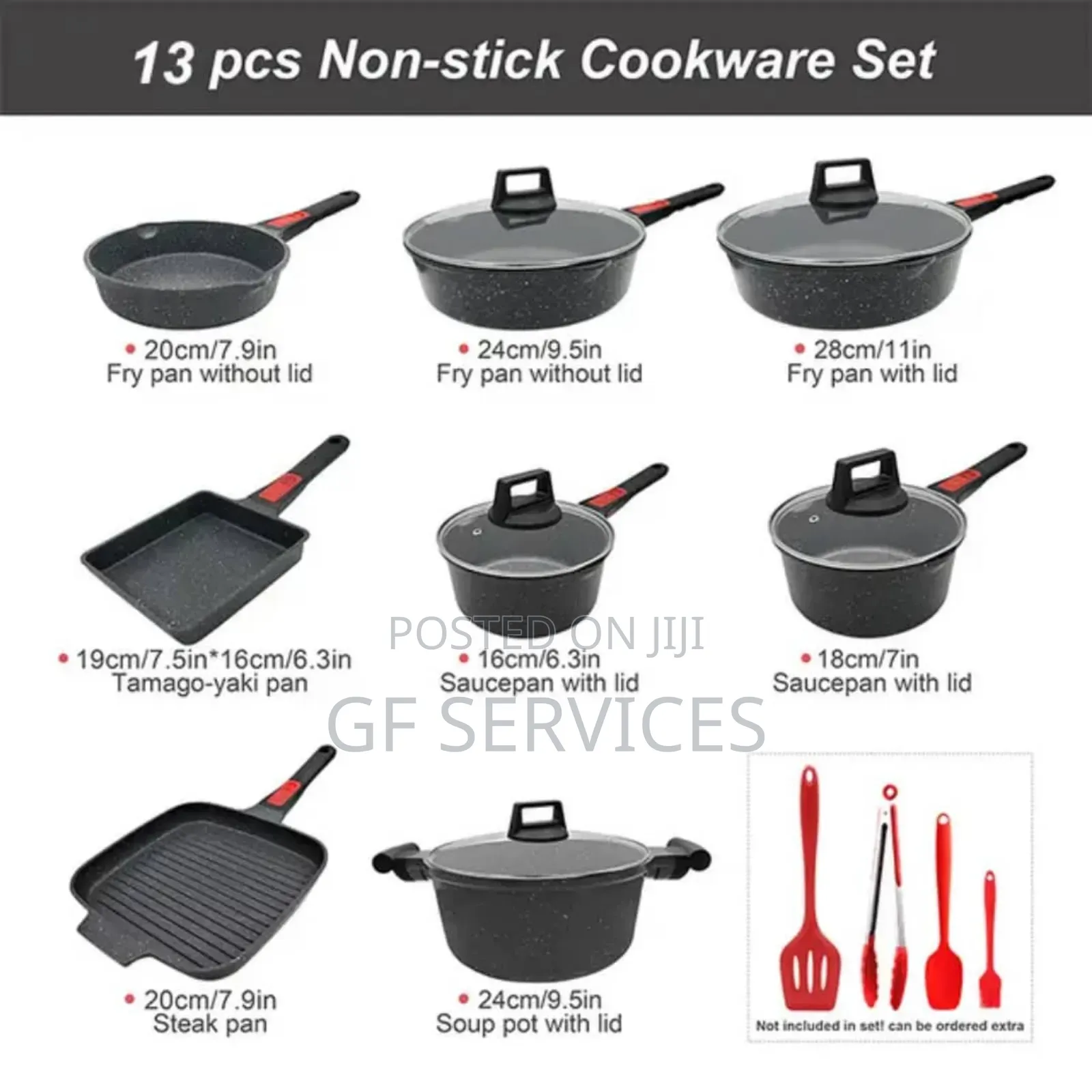 Sanlang 13pcs Granite Non Stick Saucepans