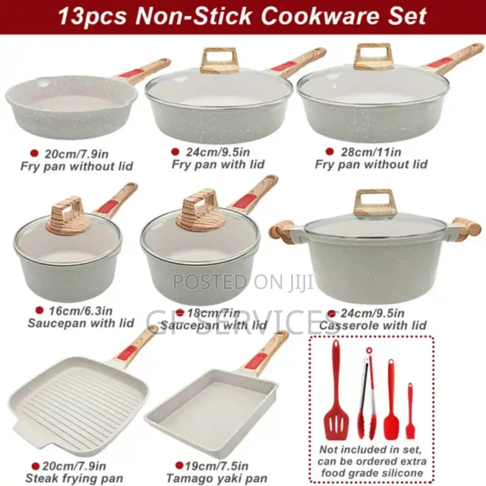 Sanlang 13pcs Granite Non Stick Saucepans