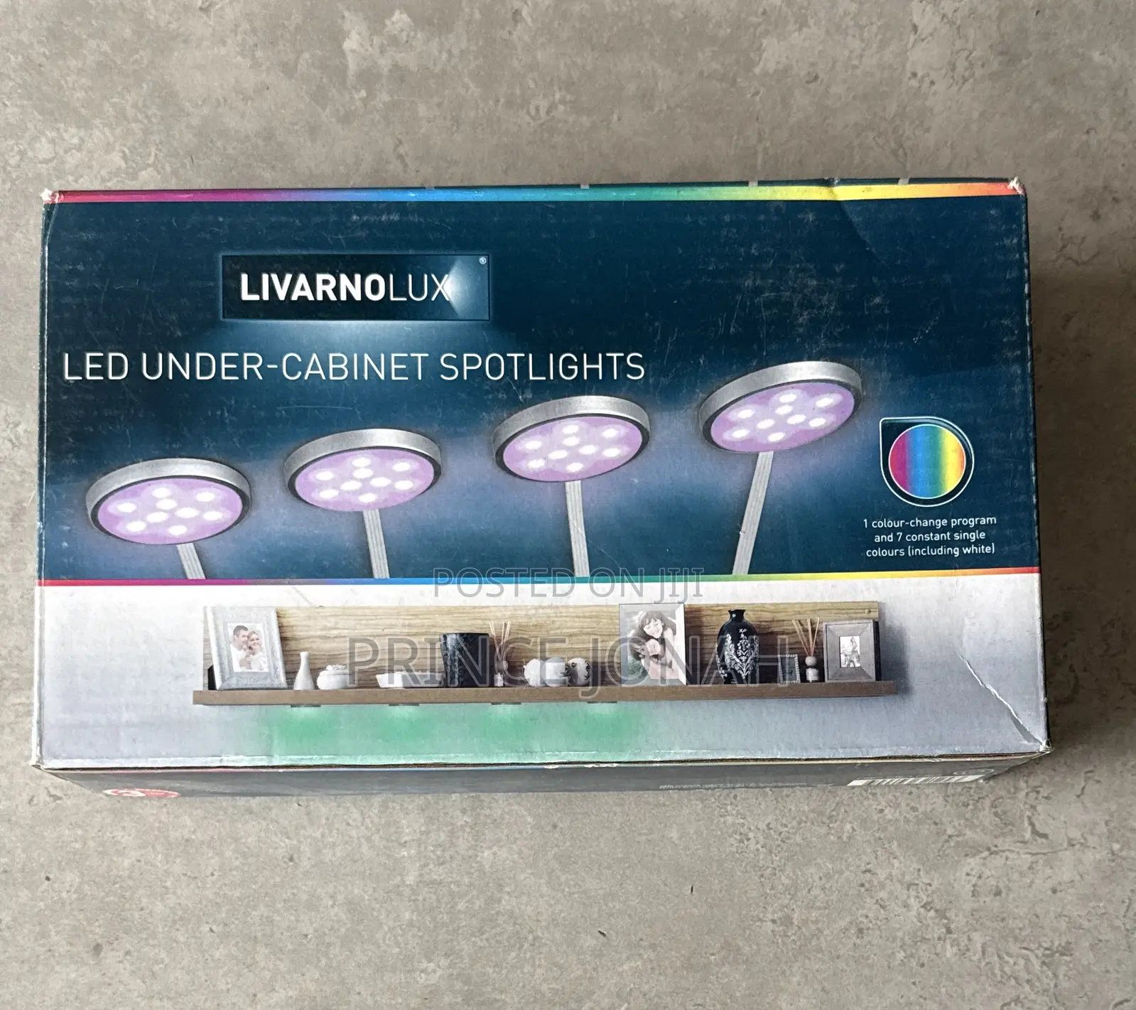 Livarno Lux Set of 4 Led Colour Changing Under Cabinet Spotlights