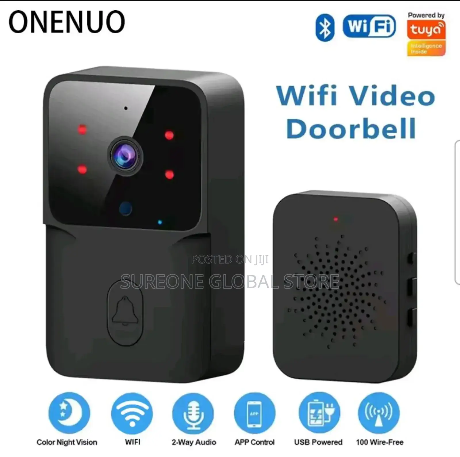 Wireless Smart Doorbell Home Security Camera With Alexa