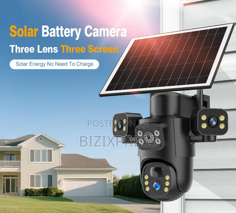 4g Solar Security Camera – 3 Lens