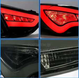 Pair Smoked Led Tail Lights For 2011-2014 Hyundai Sonata Sedan