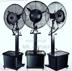 Industrial Mist Standing Fan -26 Inch High-Quality - Black