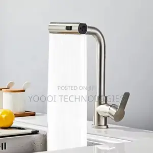 Gun Grey Hot& Cold Kitchen Pullout Faucet Tap