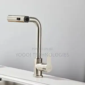 Gun Grey Hot& Cold Kitchen Pullout Faucet Tap