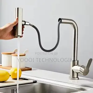 Gun Grey Hot& Cold Kitchen Pullout Faucet Tap
