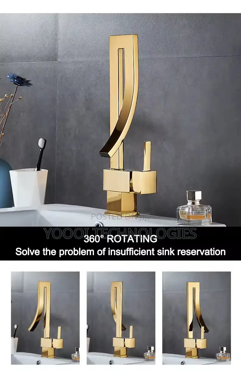 High Quality Brass Gold Luxury Sink Faucet Tap Mixer
