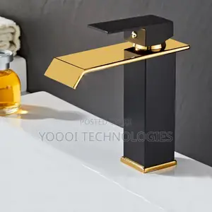 High Quality Brass Black Gold Sink Faucet Tap Mixer (Hot/Cold)