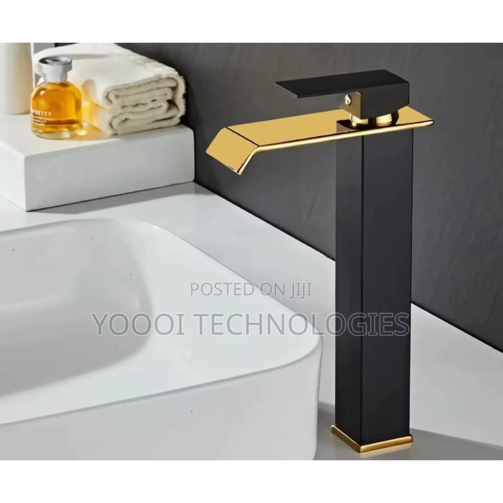 High Quality Brass Black Gold Sink Faucet Tap Mixer (Hot/Cold)