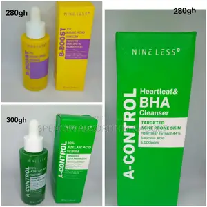 Nineless Bha Face Wash/Kojic Acid Serum/Azelaic Acid Serum