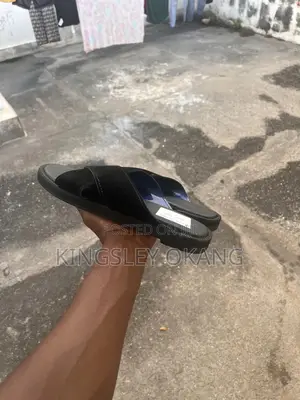 Traditional Black Suede Slippers