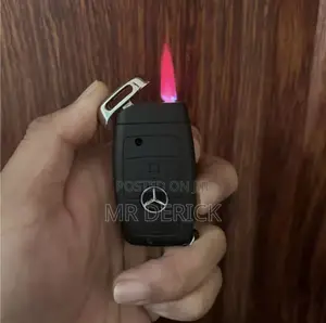 Benz Car Key Pendant Butane Lighter Windproof Flame Lighter
