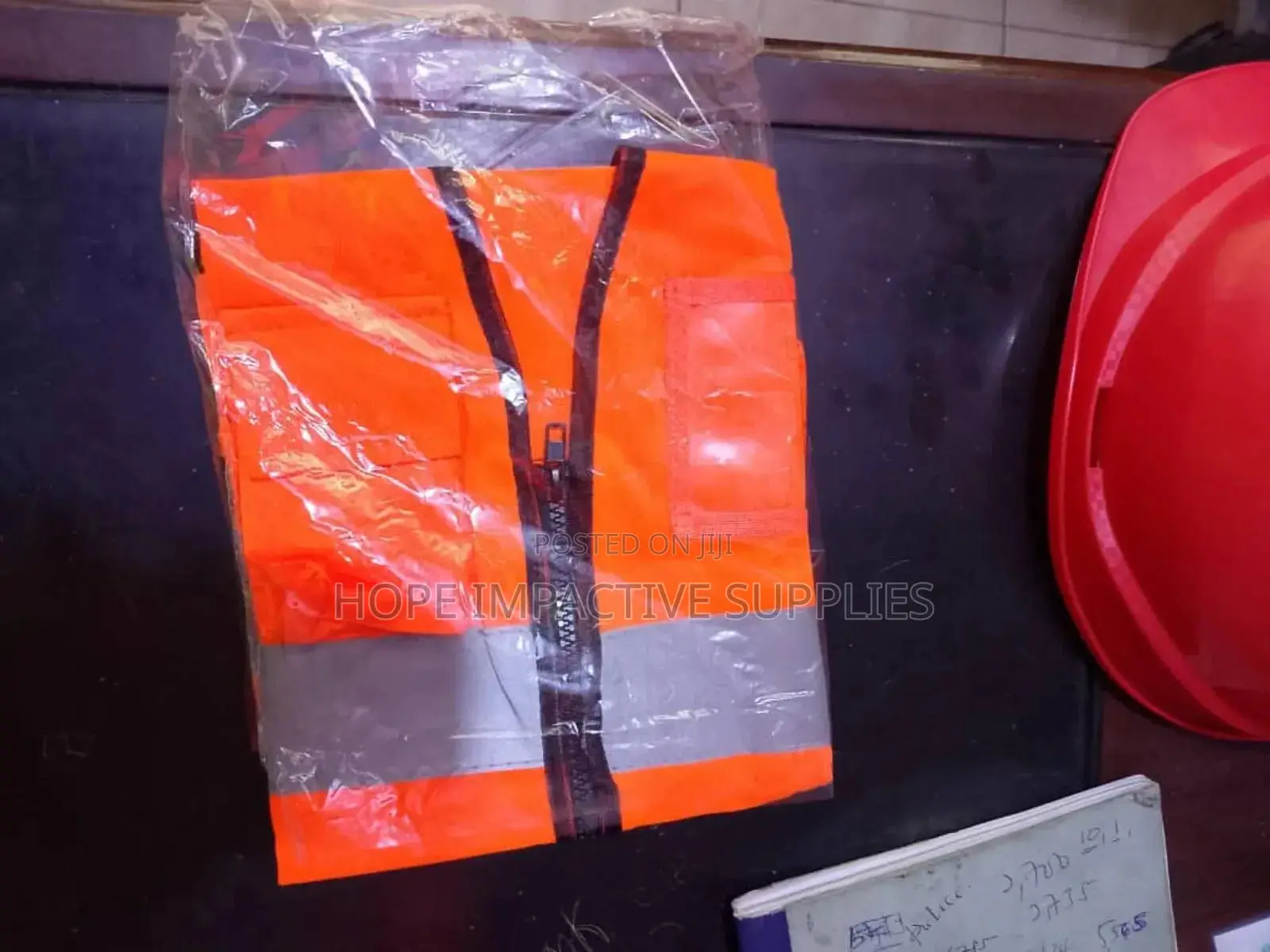 Reflective Vest With Zip And Reflectors.