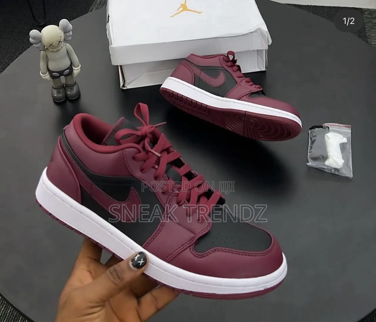 Air Jordan R1 Og Wine Black N White