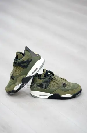 Air Jordan R4 Og Amry Green Black N White