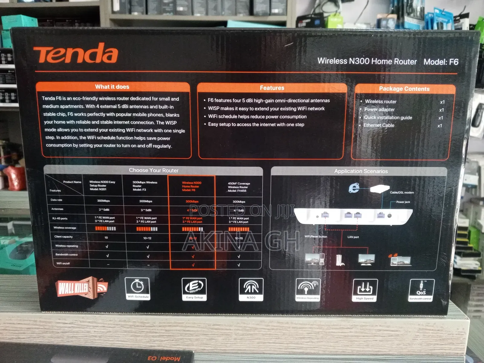 Tenda F6 Wireless N300 Home Router