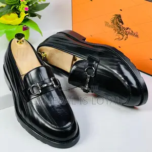 Robby Rosata Black Leather Men Shoe
