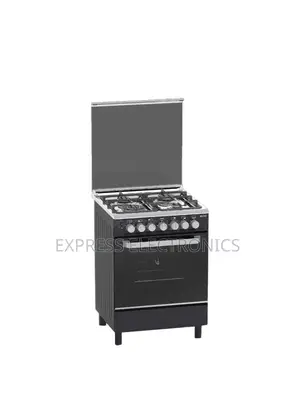Eldo-Gc6060bfu-Black Eldo Gas 4 Burrner 60x60 Cm Black Oven Grill Roti