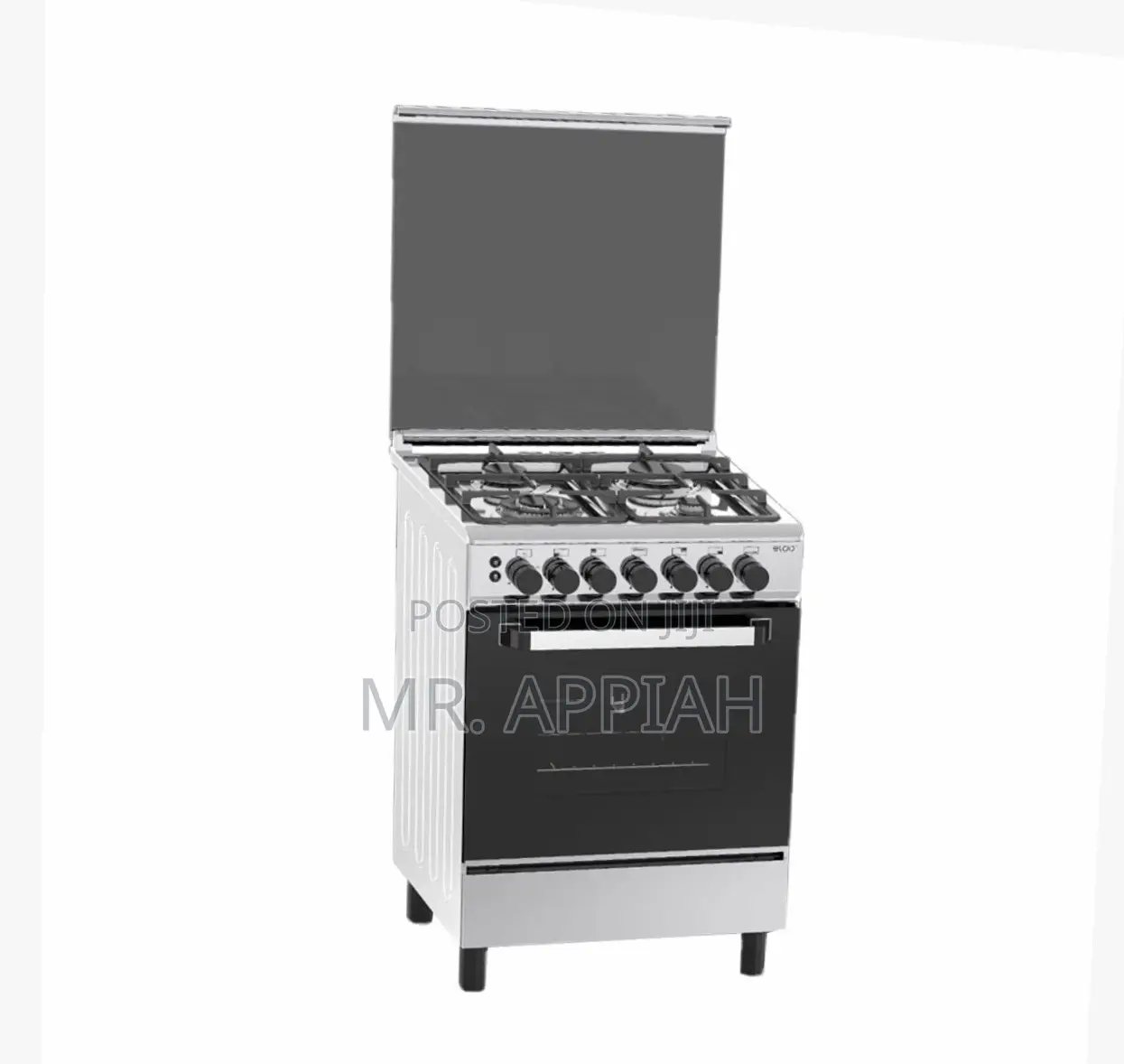 Eldo-Gc6060sfu-Silver Eldo Gas Cooker 4 Burner 60x60 Cm Silver Oven