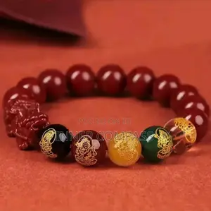 Fengshui Pixiu Charms Cinnabar Bracelet Lucky Cinnabar Chain