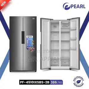 Affordable Pearl Pf-4510ixsbs-2b 386ltrs Side by Side Electric Fridge.