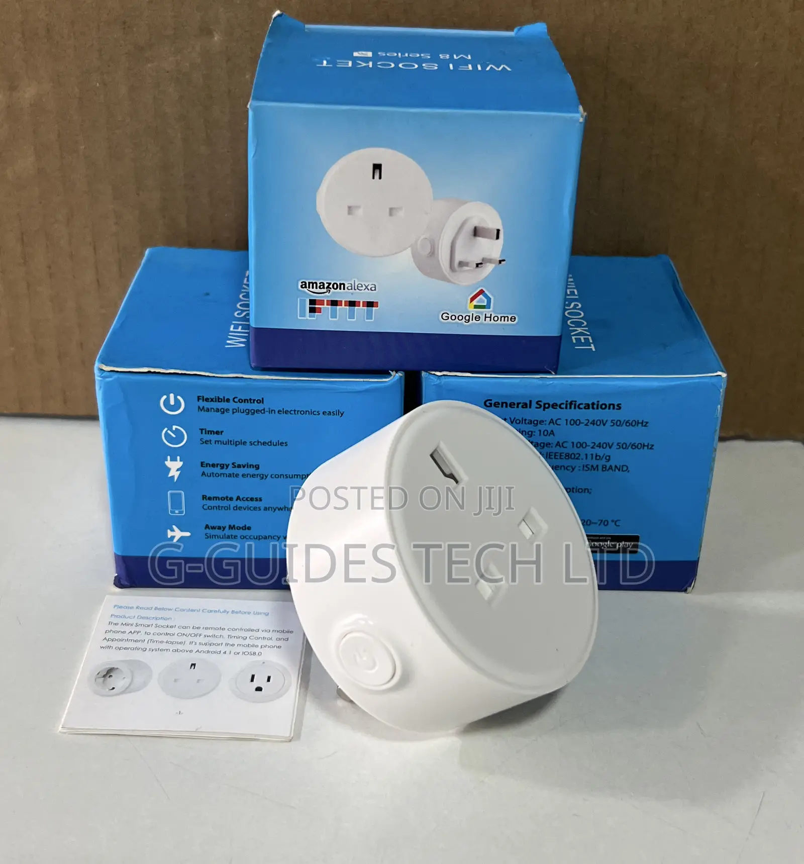 Wifi Smart Socket M8 Compatible With Amazon Alexa And Google Home