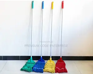 Industrial Microfiber Mop With Silver Handle