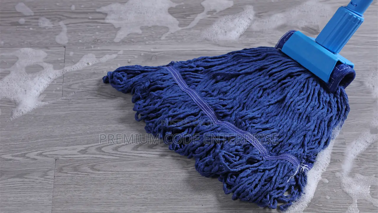 Industrial Microfiber Mop With Silver Handle