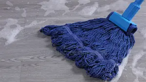 Industrial Microfiber Mop With Silver Handle