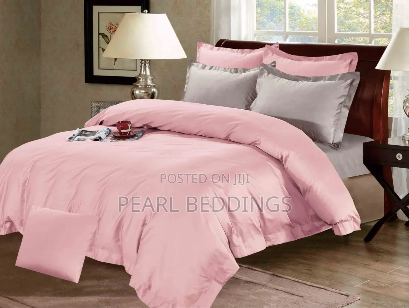 Quality Egyptian Cotton Plain Colors 7pcs Reversible Duvet Set Avail.