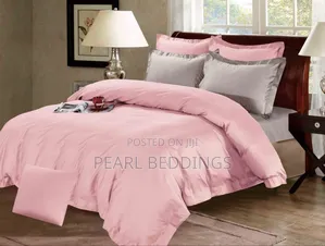 Quality Egyptian Cotton Plain Colors 7pcs Reversible Duvet Set Avail.