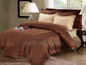 Quality Egyptian Cotton Plain Colors 7pcs Reversible Duvet Set Avail.