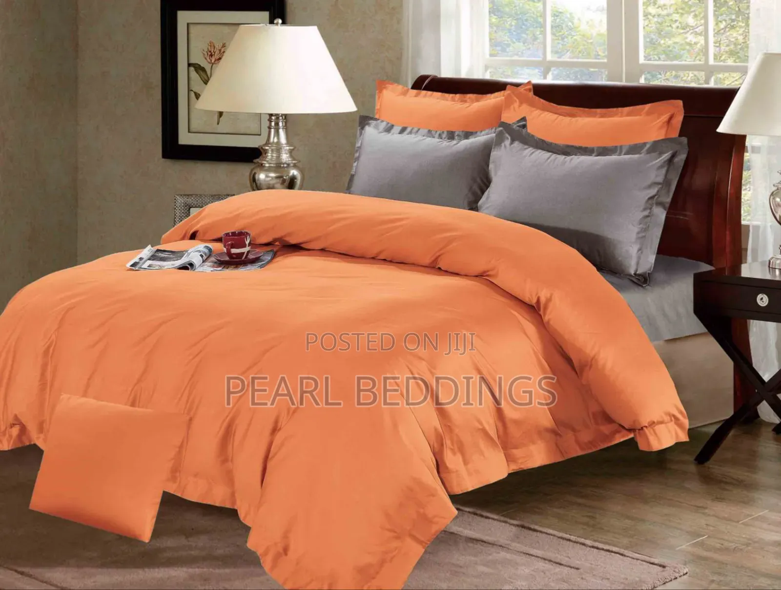 Quality Egyptian Cotton Plain Colors 7pcs Reversible Duvet Set Avail.
