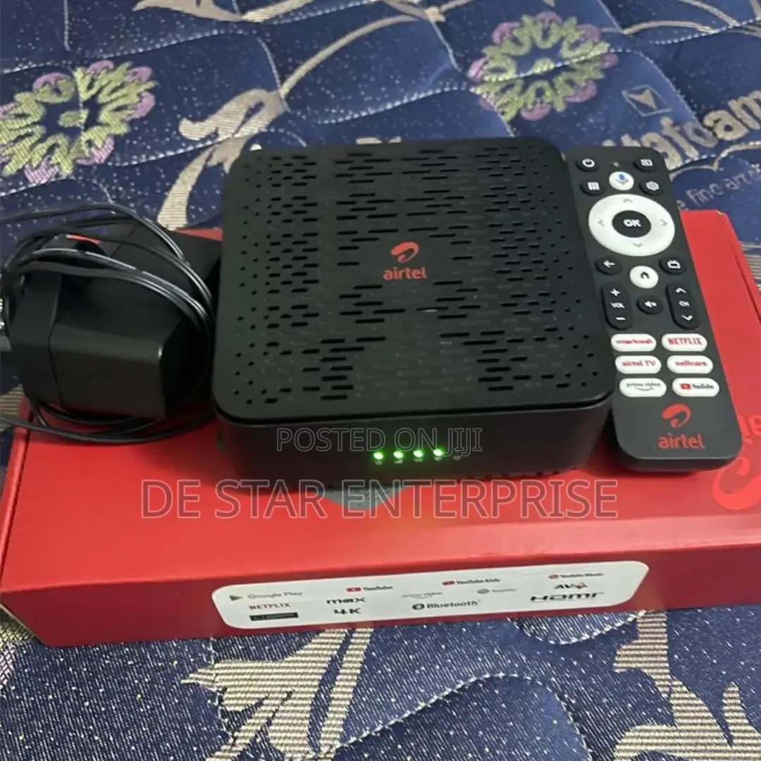 Airtel Tv Box and Router + Remote + Battery + Hdmi Cable