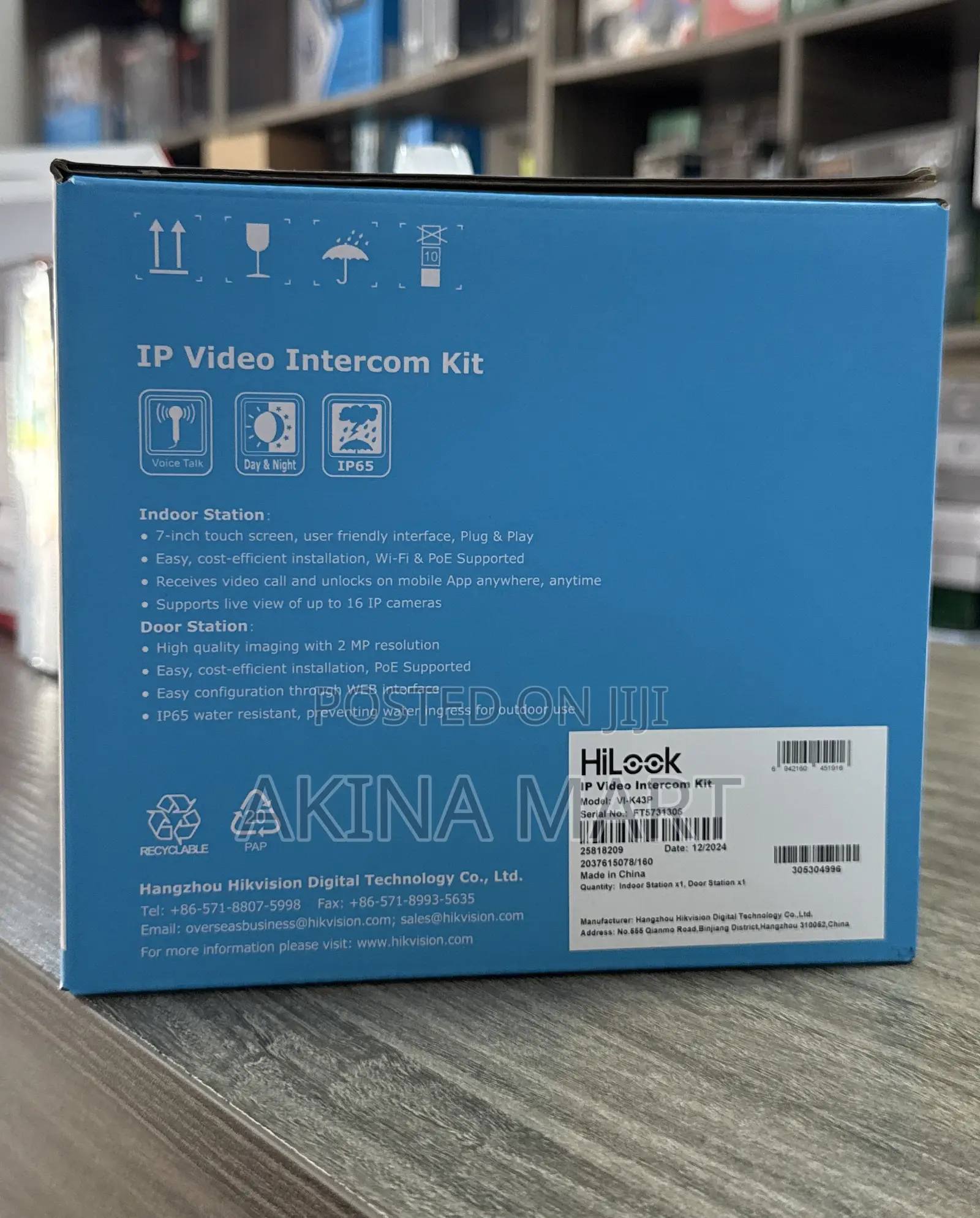 Hilook Ip Video Doorbell Wireless Intercom Vi-K43p