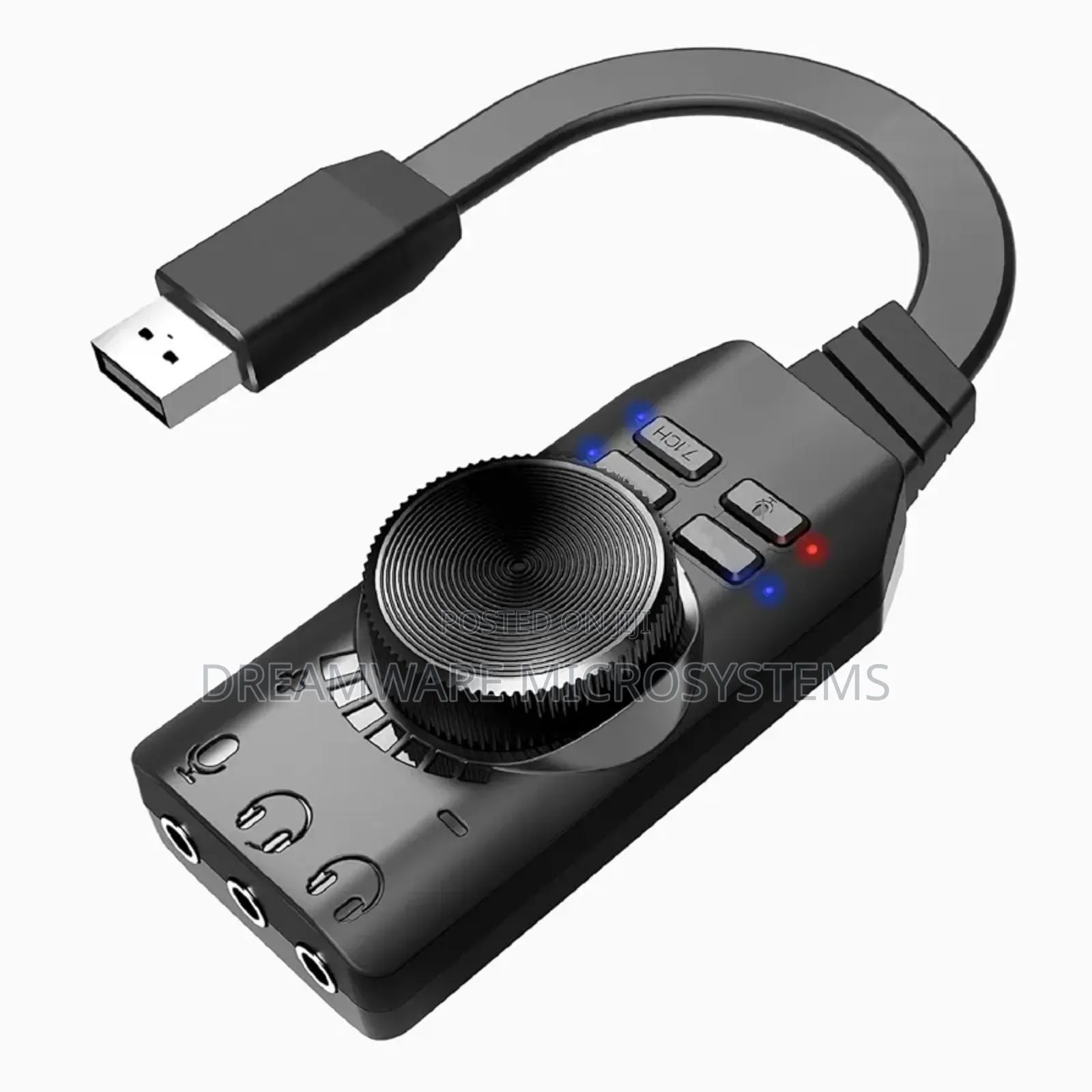 7.1 Channel Usb 2.0 Audio Sound Card Adapter,3.5mm Aux Microphone Jack