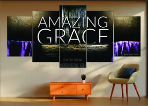 3d Wall Arts Canvas Amazing Grace Pruple Glory PCS Set Decor Frames