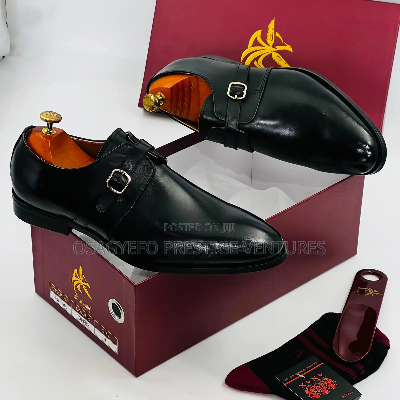 *Uk Anax Black* High Quality Shoe