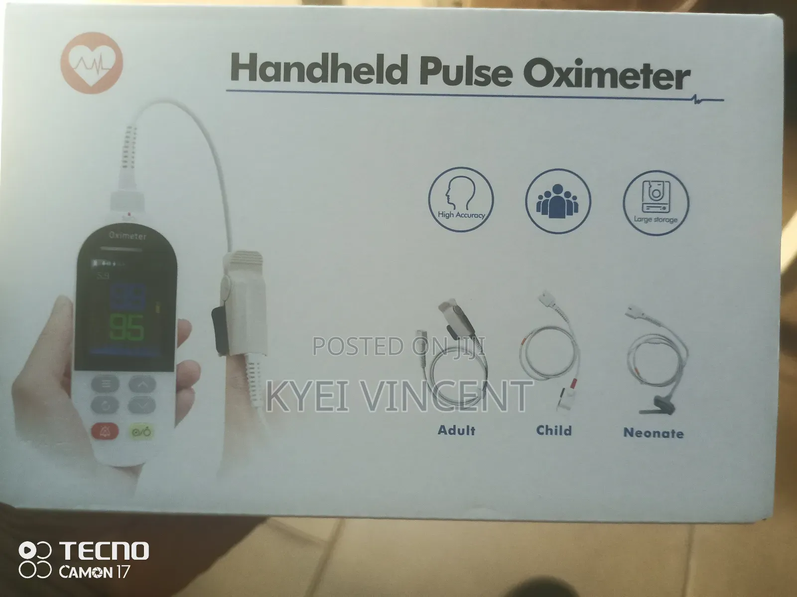 Quality Handheld Pulse Oximeter for Infants,Youth and Adult 3 in 1