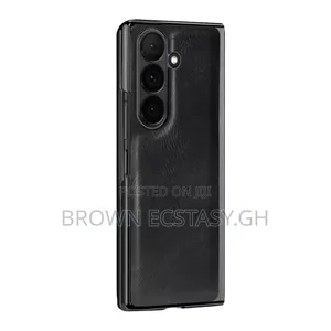 Z Fold 7 Leather Case With Screen Protector
