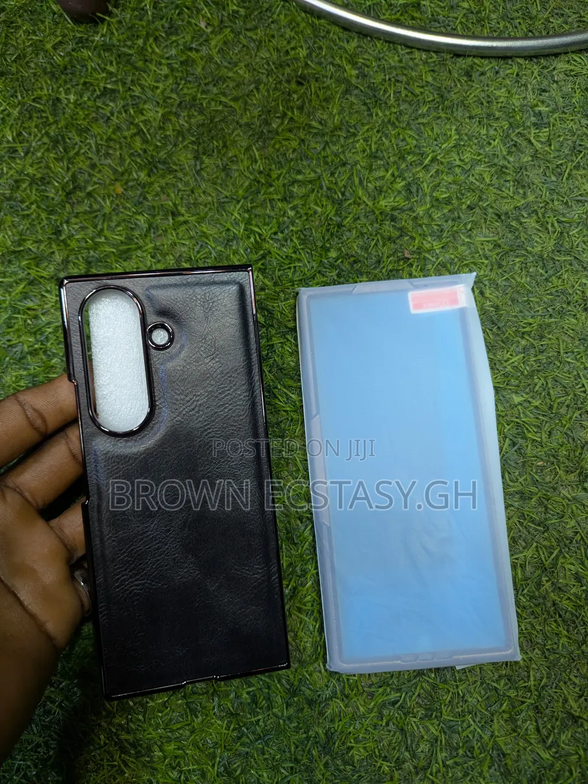 Z Fold 7 Leather Case With Screen Protector