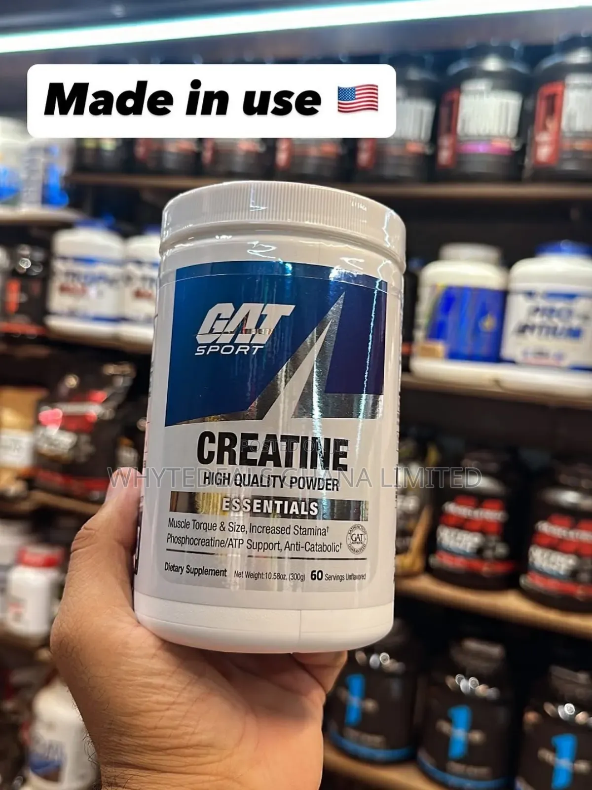 Gat Sport Creatine Monohydrate| Strength|Brain Health|Endurance|Powder