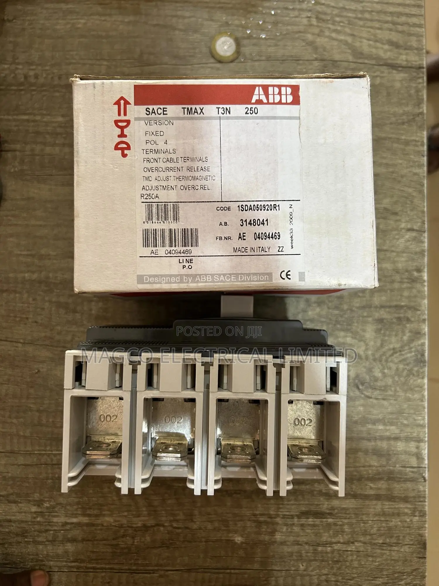 McCb Breaker 250a 4 Pole