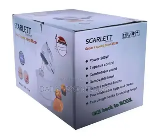 Scarlett 7-speed Hand Mixer – 200w Power