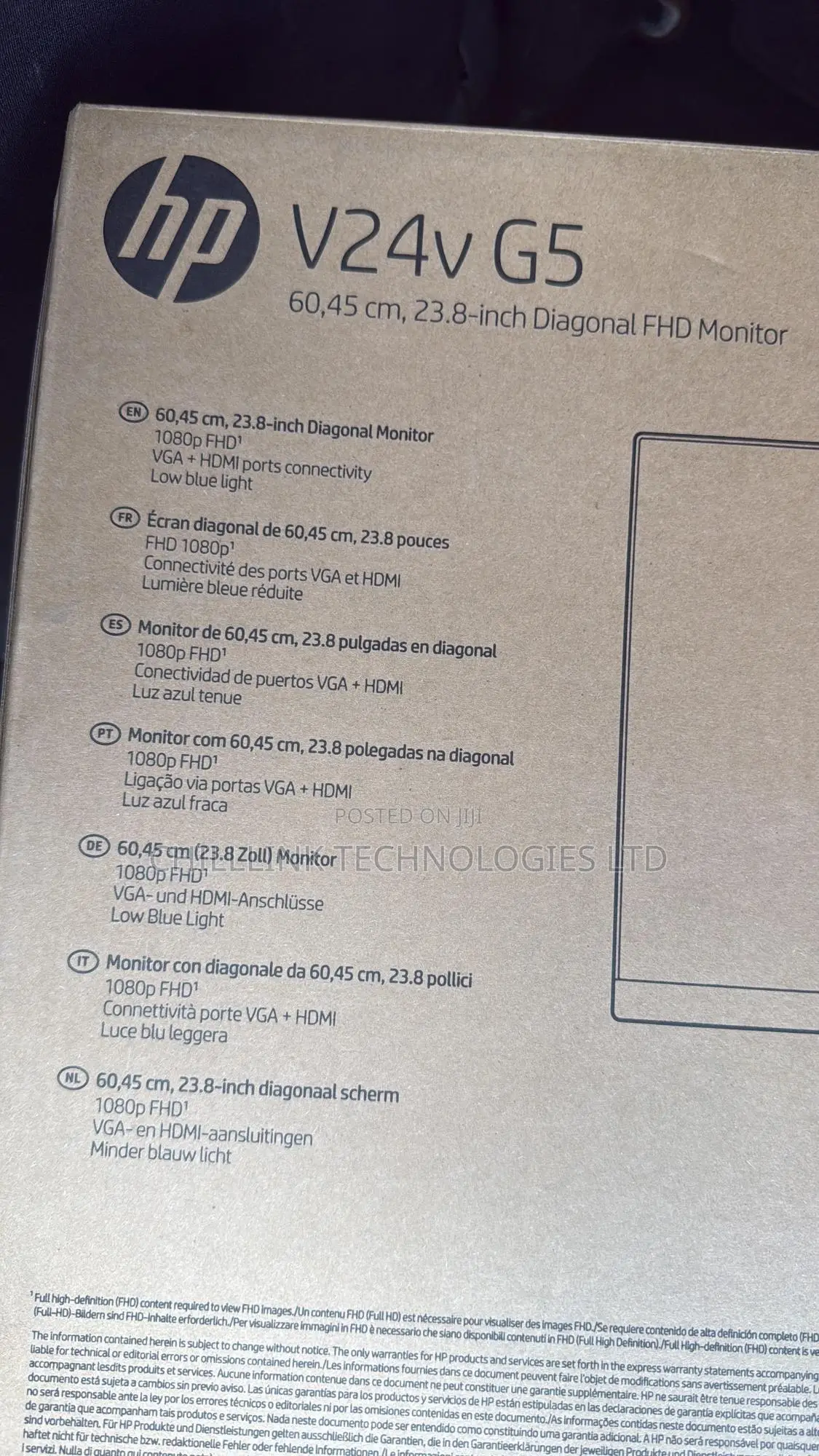 Hp Monitor V24v G5 23.8 Inch Diagonal Monitor