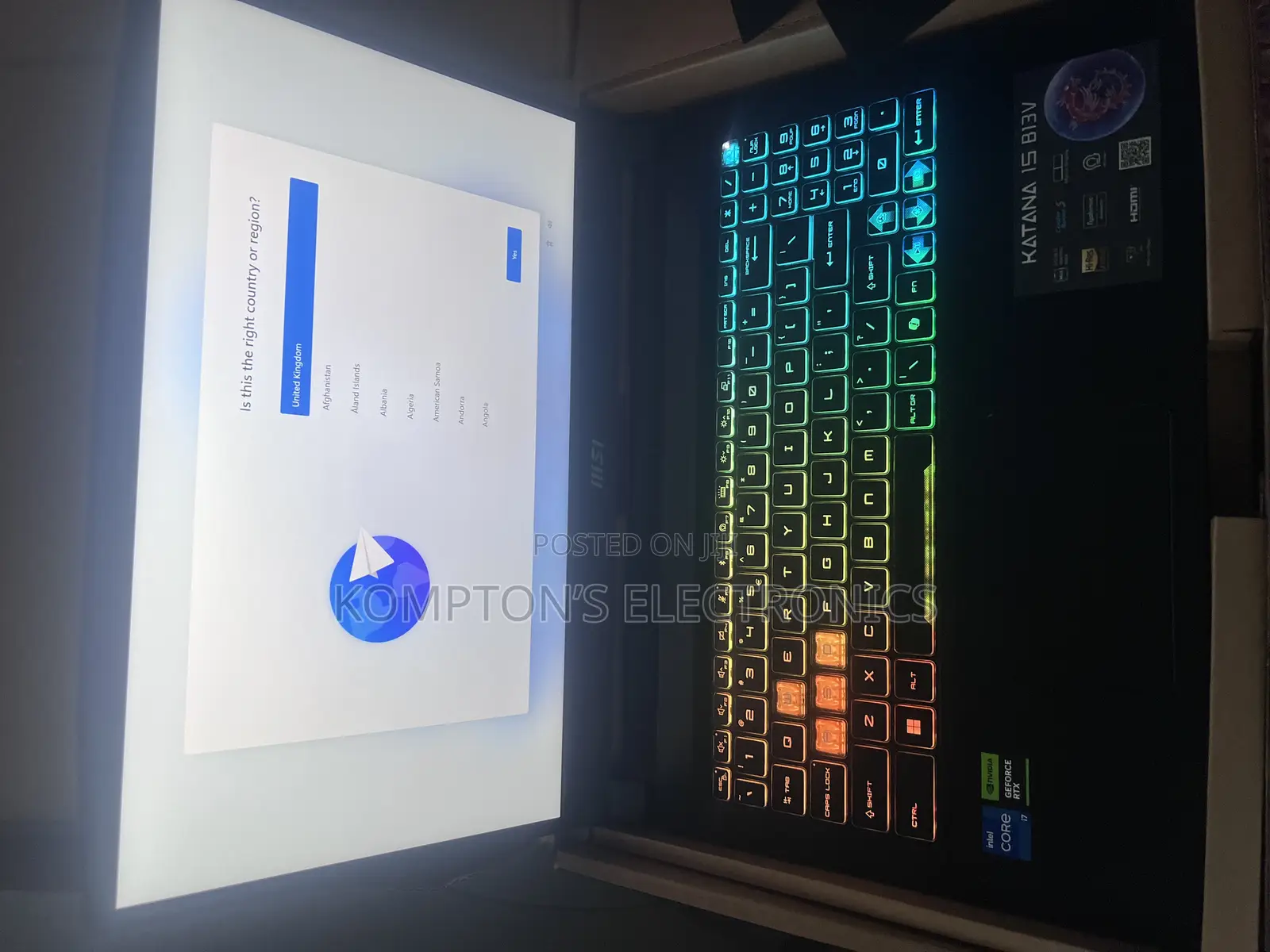 New Laptop MSI Katana 15 16GB Intel Core i7 SSD 1T