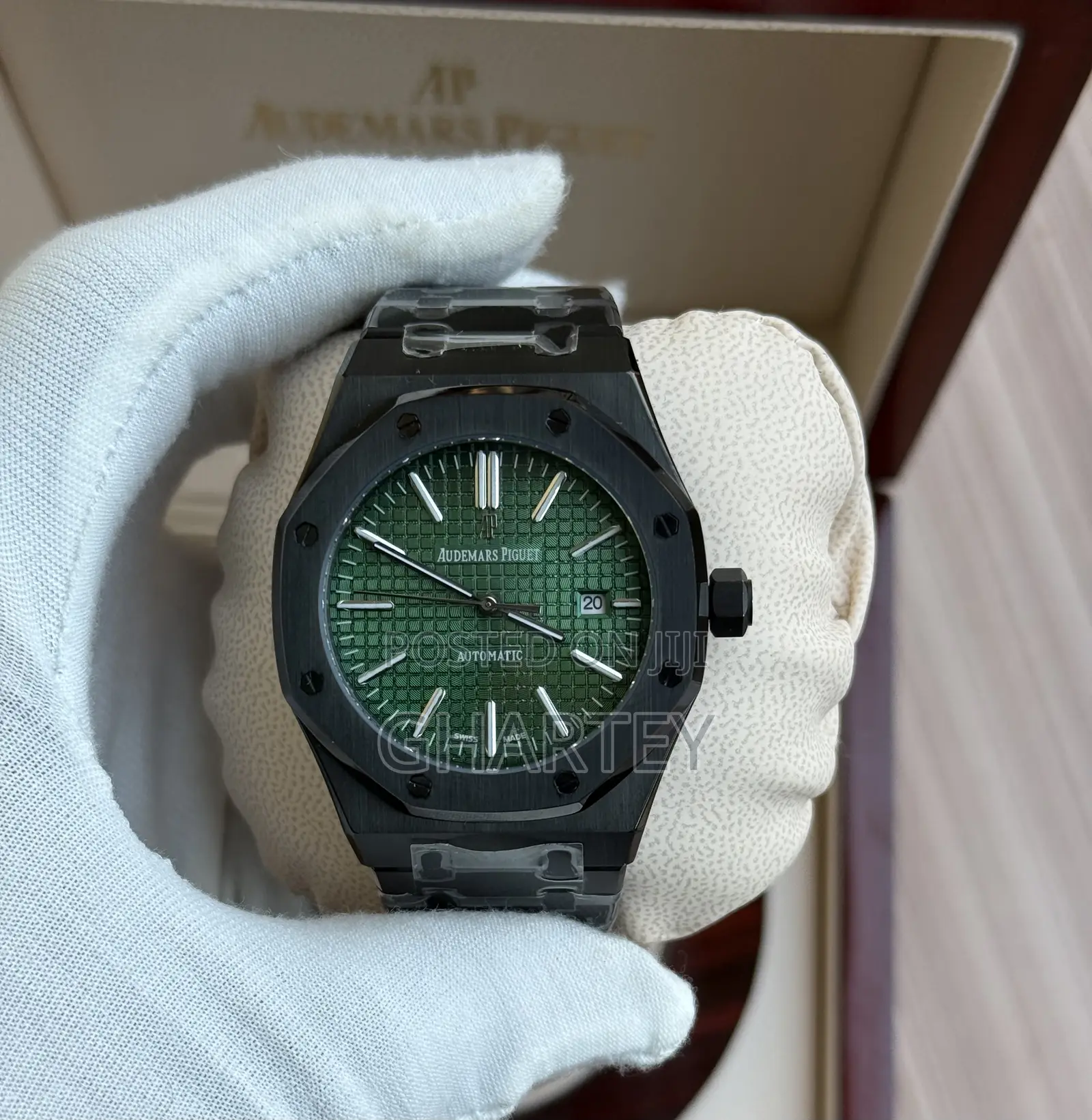Audemars Piguet Royal Oak Black Steel – Green Dial Luxury Icon